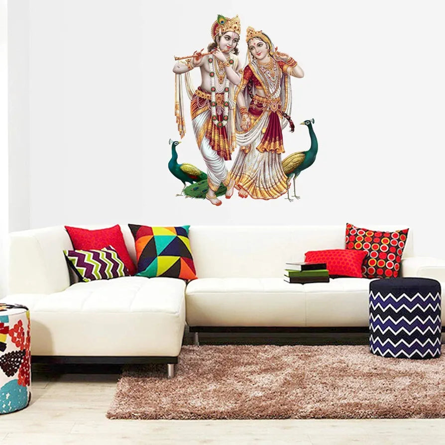 Rangoli White Glossy Vinyl Wall Sticker Premium Self-Adhesive Waterproof Decorative Wall Decal for Bedroom, Living Room, Office & Home Decoration Easy to Apply. Parent-5, Design-9