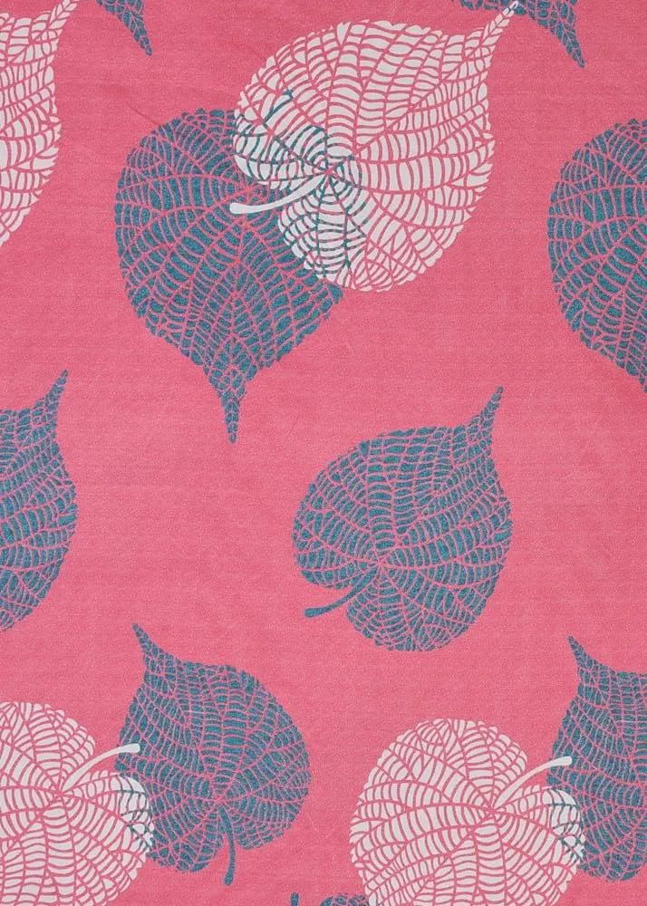 Premium Cotton Elastic Fitted Bedsheets with 2 King Size Pillow Covers Double Bed with All Around Elastic Supersoft Size - 72 x 78 +10 inches Floral Pattren Pink and Grey 200 tc - 220 tc