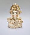 Gold Art India Peach Ivory Finish Ganesha Idol Car Dashboard Idol Ganesha Murti