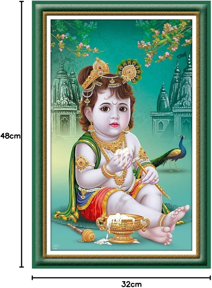 Rangoli MDF Wall Stick Decorative Panel 12x18 Wall Art for Home, Living Room, Bedroom, Office & Decoration. P-1, Design-3