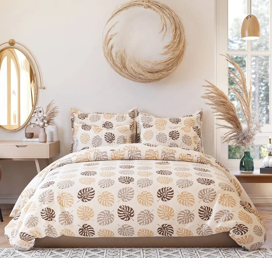 THE HOME STYLE Cotton Elastic 400 Threadcount Fitted All Around Printed King Size Double Bed Bedsheet Wih 2 Pillow Cover 72