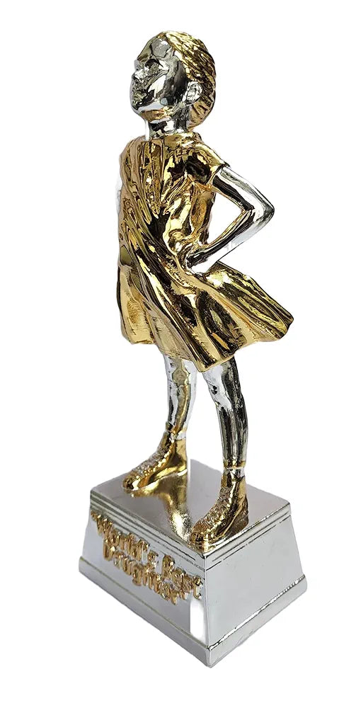 Gold Art India World's Best Daughter Figurine Silver & Gold Plated | Girls Gifting for Birthday | Gift for Young Girl | Women's Day Gift | Study Table | Office Desk 