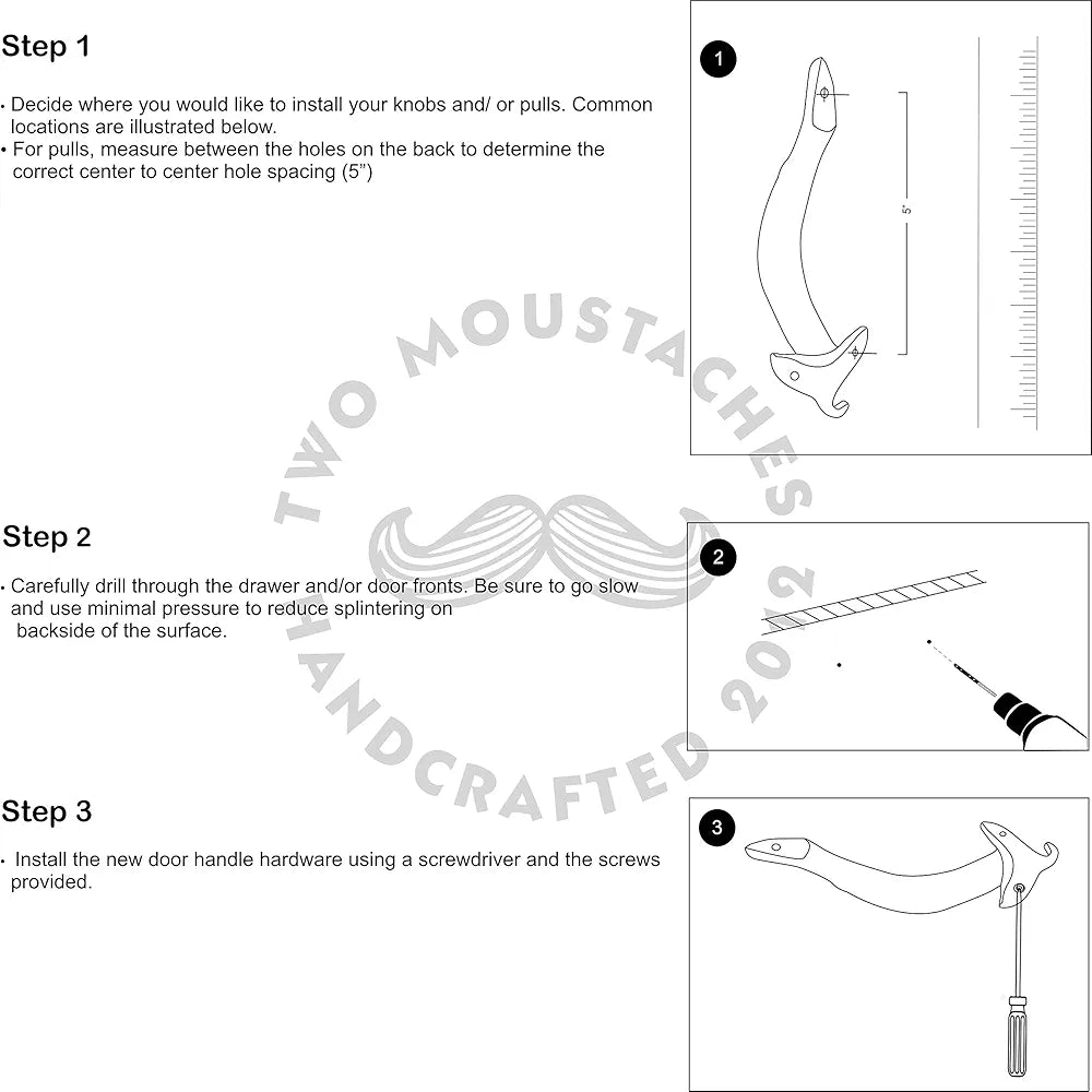 Two Moustaches 7 Inches Leaf Design Brass Door Handle Pair, Brass Pull Handles, Main Door Handle Pairs, Standard, Pack of 2
