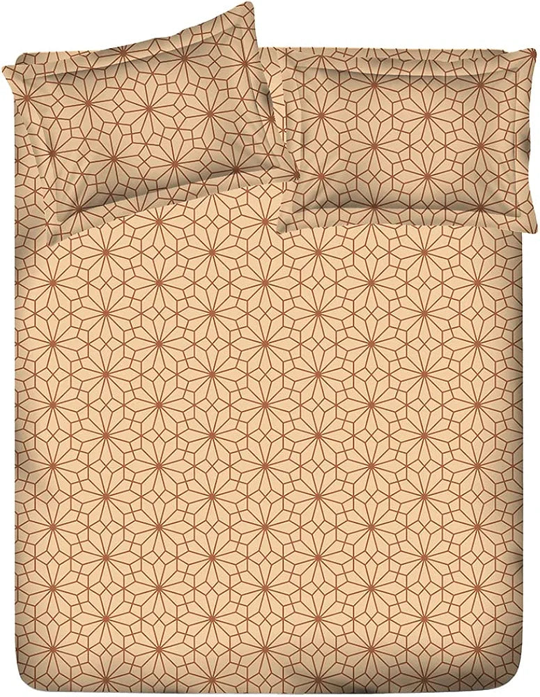 Layers California Bedsheet Set for All Seasons - Lightweight, Moisture Absorbent, Machine Washable & Easy to Care - 225 CVC - King Size 