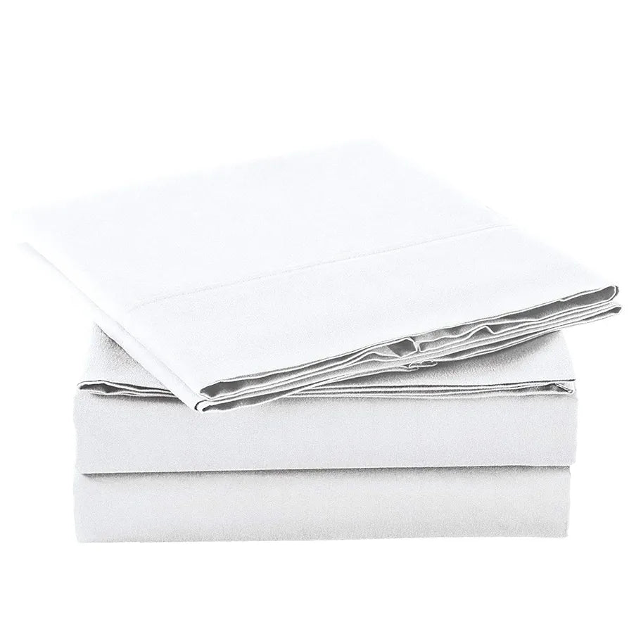 Trance Home Linen Zippered 100% Cotton 400 TC Plain Queen Size Duvet Cover Quilt Cover Blanket Cover Razai Comforter Cover with 2 Pillow Covers 