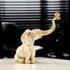 Indicast Resin Elephant Statue With Bird Sitting on Trunk Showpiece for Home Decor