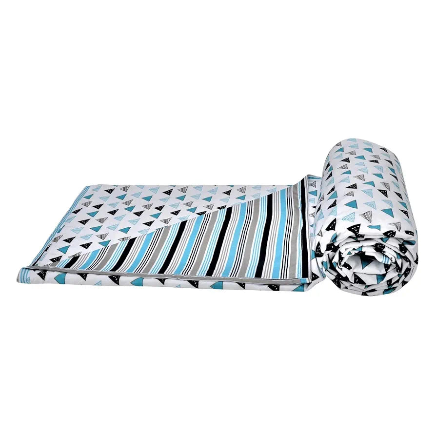 Trance Home Linen Pure Cotton Reversible Dohar Toddler Size|Cotton Ac Quilt for Babies|Infants-New Born|Soft Light-Weight Bed Blanket 0-4 Years Kids 