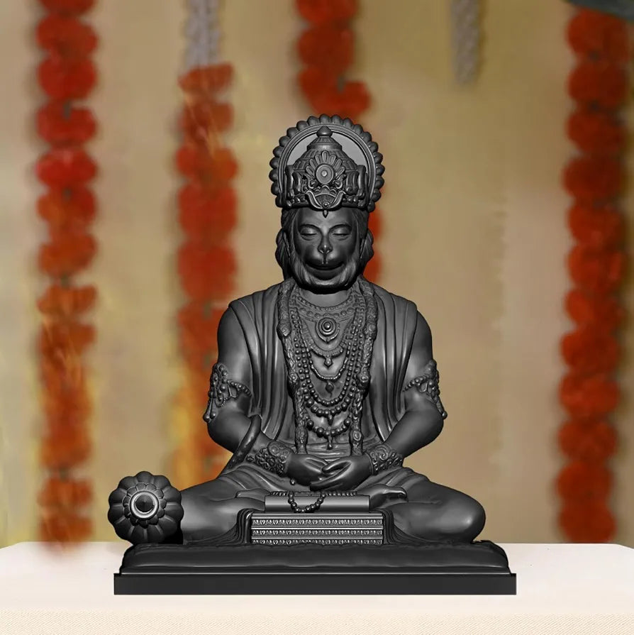 JD FRESH 4.5 Inch Bajrangbali Statue with Gada/Hanuman Ji/Sankat Mochan/God Idols for Home/Car Dashboard/Office Desk/Murti for Home Decor/Spiritual/Decorative Items/Gifts 