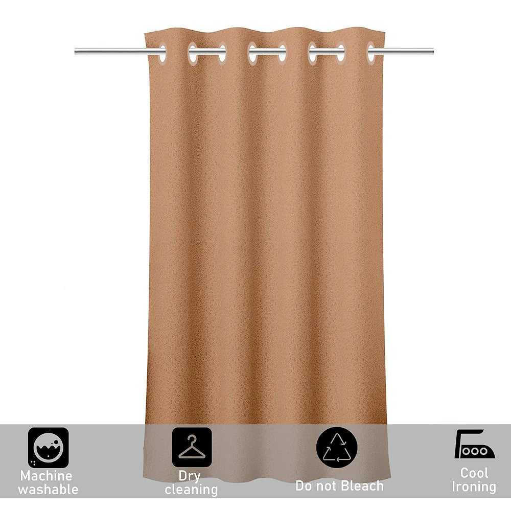 Kuber Industries 7 Feet Stylish Curtains for Living Room & Bedroom | Light Control & Pests Preventive Door Parde for Pooja Room & Home Decor | Web Net - Golden