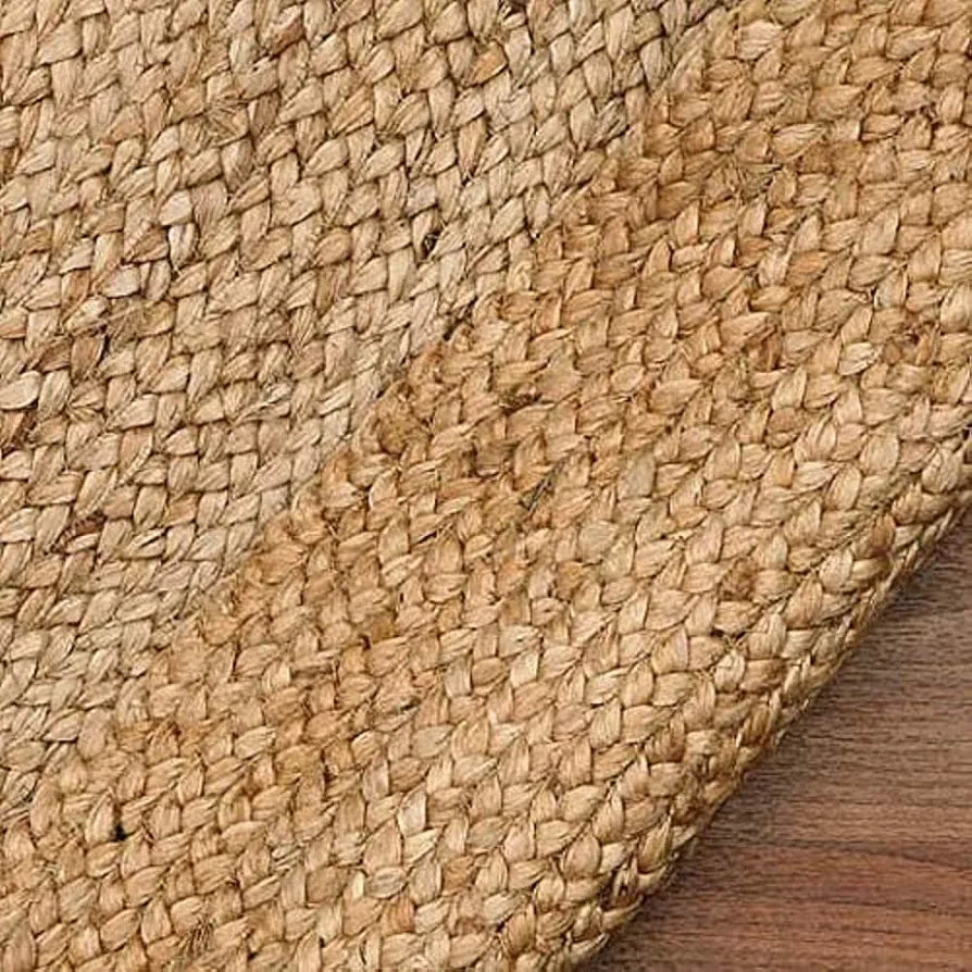 THE HOME TALK Natural Handcrafted Braided Round Jute Rug- 80CM|Traditional Carpet for Living Room,Kitchen,Entryway,Bedroom,Dining Room|Rustic Bohemian Decor| Anti-Skid Carpets for Centre Table
