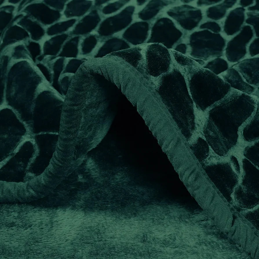 Cloth Fusion Floral Embossed Mink Blanket for Winter Double Size,Soft Kambal for Comfort & Warmth 