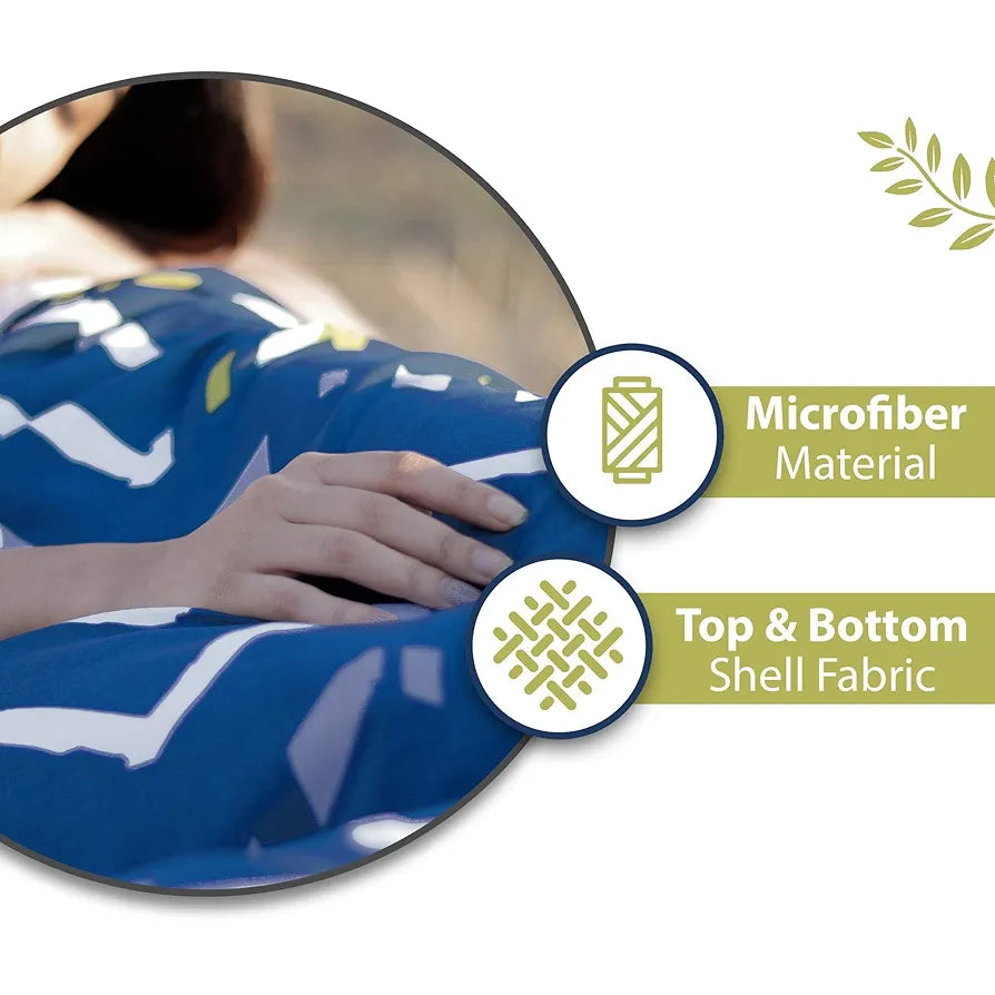 Divine Casa 120 GSM Microfiber Single Kids Dohar  | Soft & Lightweight Throw Blanket | Cozy & Breathable | All-Season Comfort | 140 x 100 CM | Zig-Zag Pattern | Blueprint