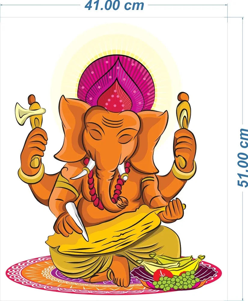 Rangoli White Glossy Vinyl Wall Sticker Premium Self-Adhesive Waterproof Decorative Wall Decal for Bedroom, Living Room, Office & Home Decoration Easy to Apply. Design-22