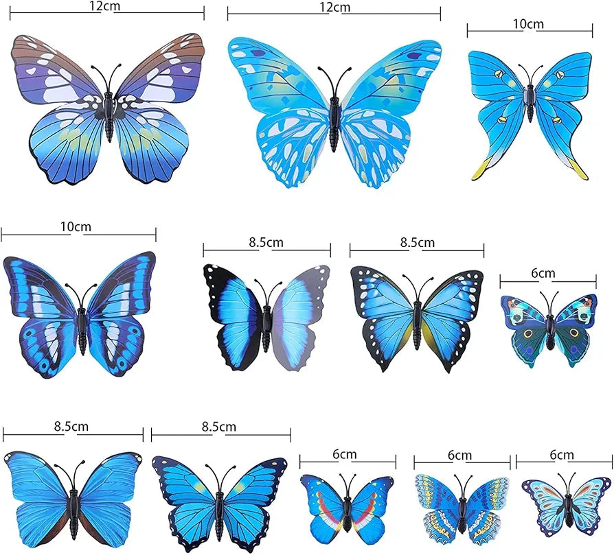 Rangoli Butterfly Wall Stick or Magnet for Home, Office, Kids Room Décor Self Adhesive Removable PVC. Design-16