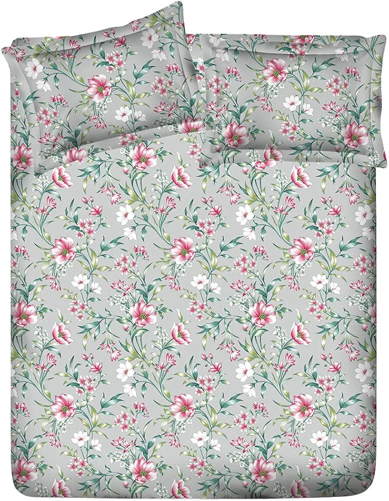 Layers Marigold 100% Cotton Bedsheet Set for All Seasons - Lightweight, Moisture Absorbent, Machine Washable & Easy to Care - Gift for Housewarming & More - 144 TC - King Size 