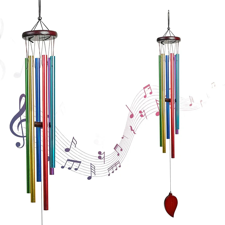 Hindcraft Wind Chimes for Bedroom and Hall – Home Decoration Items for Positive Energy, Hanging Bells Showpieces for Home Décor | Housewarming Gifts for Women and Living Room Décor, Multicolor 6-Pipe