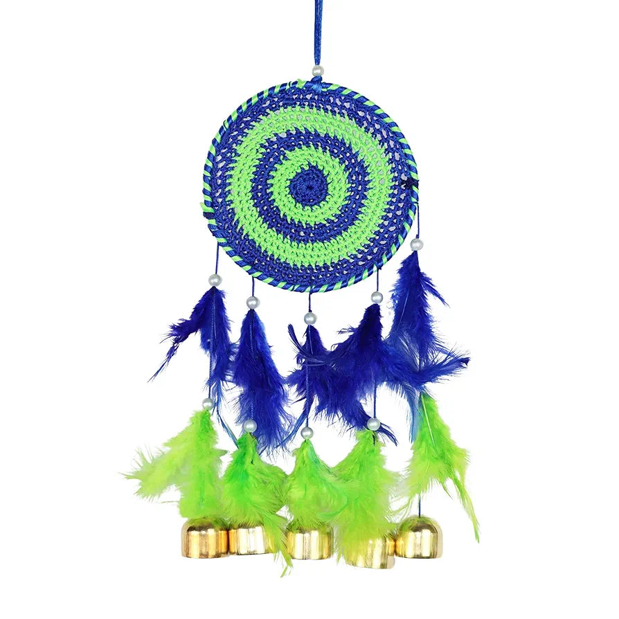 RPH Handicrafts Wind Chime 5 Bell Dream Catcher for Wall Decor, Bedroom, Balcony, Garden, Kids Room  Small 