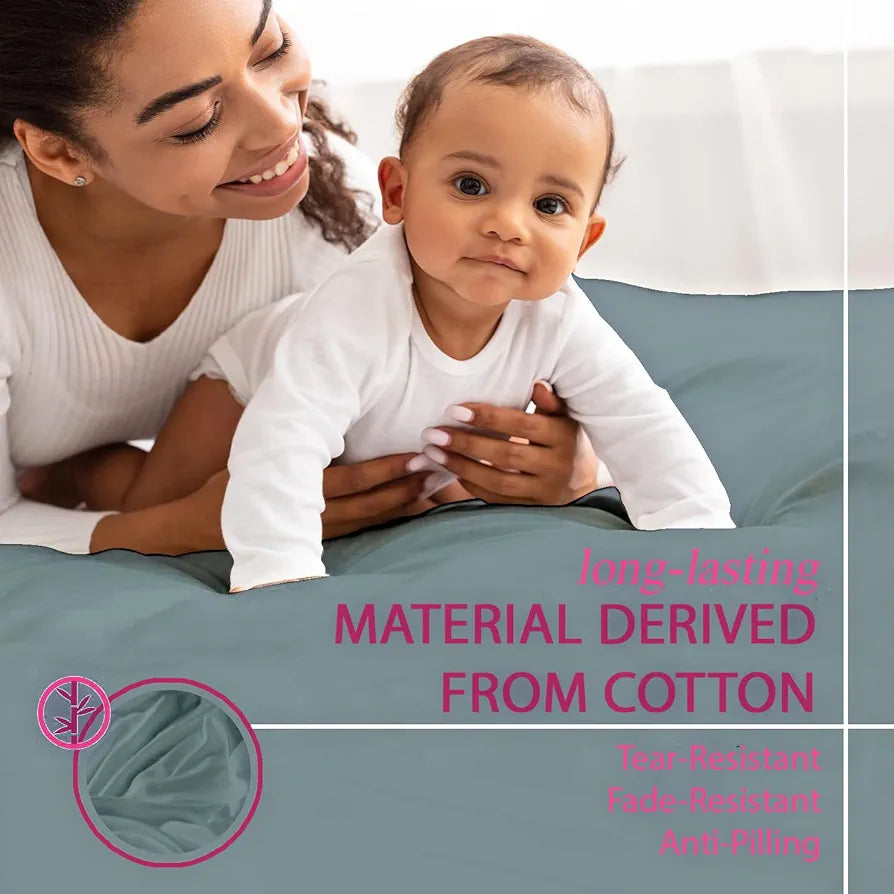 Trance Home Linen Premium 300 TC Pure 100% Cotton Single Size Solid Fitted Bedsheet with 1 Pillow Cover , Small_Single