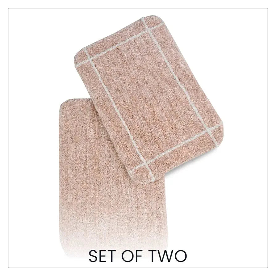 SASHAA WORLD Set of 2 Microfiber Bathmat 