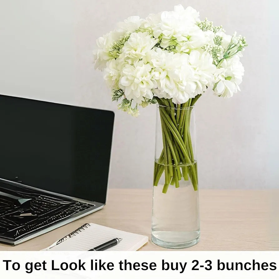 SATYAM KRAFT 1 Pcs Artificial Dahlia Flower Bunch – 7-Stem Faux Bouquet for Diwali Decoration Setup for Gifting, Home, Home Decor, Office, Table, Party, Wedding, Festival  