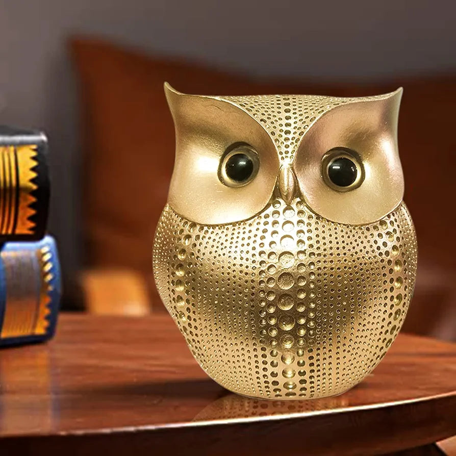 Xtore® Modern Classy Lucky Owl Resin Art Figure Showpiece , 1 Piece