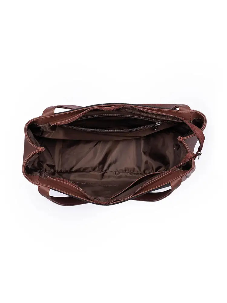 ZOUK Jute Handcrafted Vegan Leather Women's Shoulder Luna Handbags