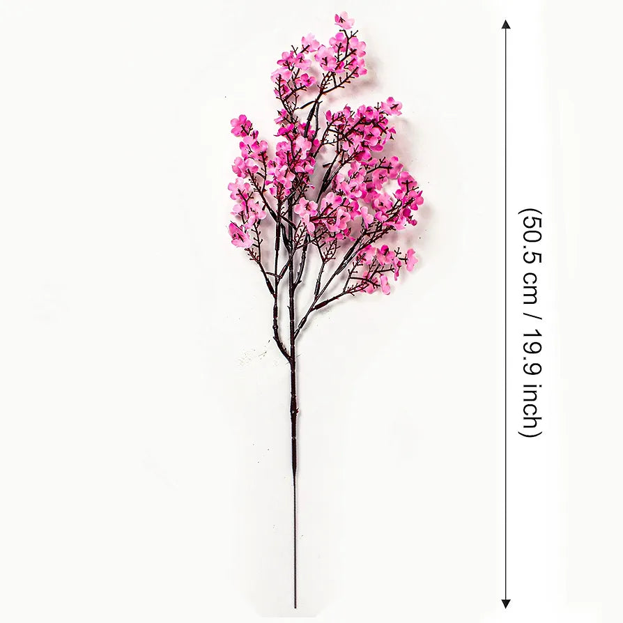 TIED RIBBONS Pack of 5 Artificial Baby Breath Gypsophila Flowers Bunches for Vase Pot  Home Décor Living Room Table, Diwali Decoration Items for Home, Diwali Gifts  Silk