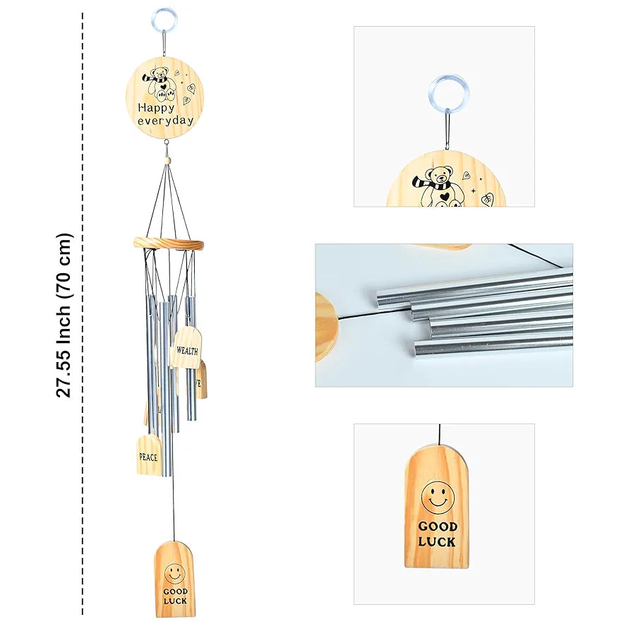 Hindcraft Tranquil Harmony Wind Chimes for Bedroom & Living Room – Calming Décor, Uplifting Energy, Ideal Gift for Women, Men, Couples, Housewarming, Balcony & Garden Ornament