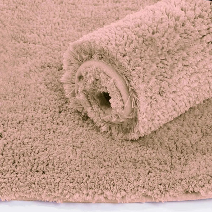 LUXE HOME INTERNATIONAL Rectangular Bath Mat Super Soft Ultra Absorbent Mat Microfibre 3200 GSM Door Mat For HOME/Kitchen/Bathroom/Bedroom/Kid'S Room Floor Mat  Pack Of 2, Peach