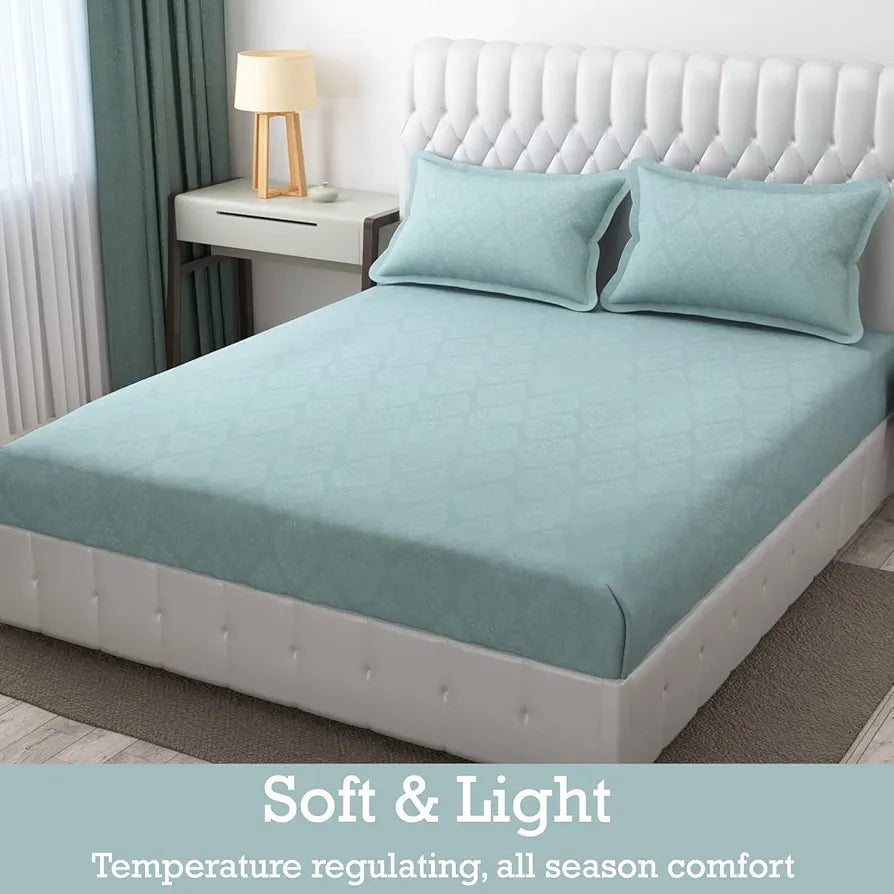 FRESH FROM LOOM Microfiber Rotary Printed Bed Sheet Set-King Size,Hypoallergenic,Wrinkle Free with 2 Pillow Covers,144 TC