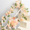 Lines Artificial Cherry Blossom Rattan Flowers Vine Peach