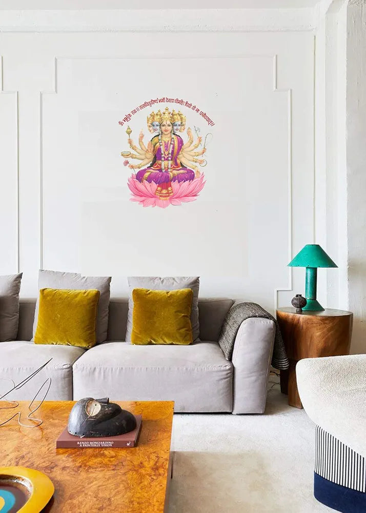 Rangoli White Glossy Vinyl Wall Sticker Premium Self-Adhesive Waterproof Decorative Wall Decal for Bedroom, Living Room, Office & Home Decoration Easy to Apply. Parent-13, Design-5