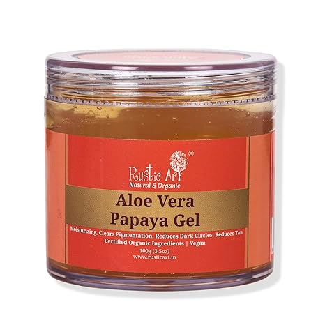 Rustic Art Organic Papaya Aloe Vera Gel - 100 gms