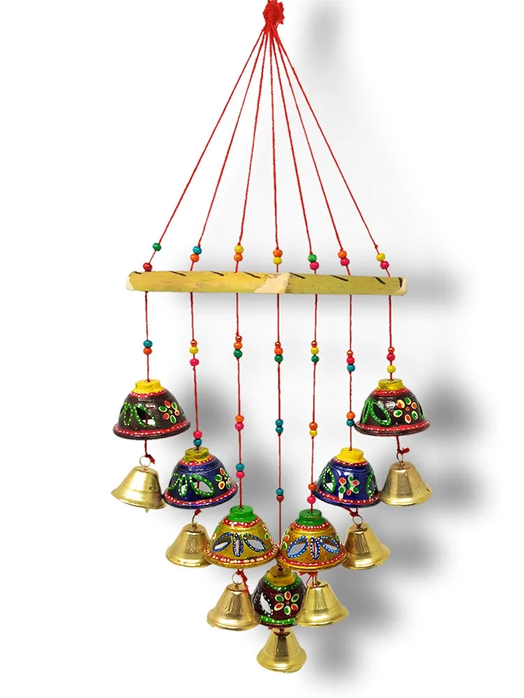 JH Gallery Handcrafted Rajasthani Wind Chime Door/Wall Hanging Decorative Showpiece/Wall Hanging/Home Decor/Home Furnishing/Diwali Gift/Corporate Gift 