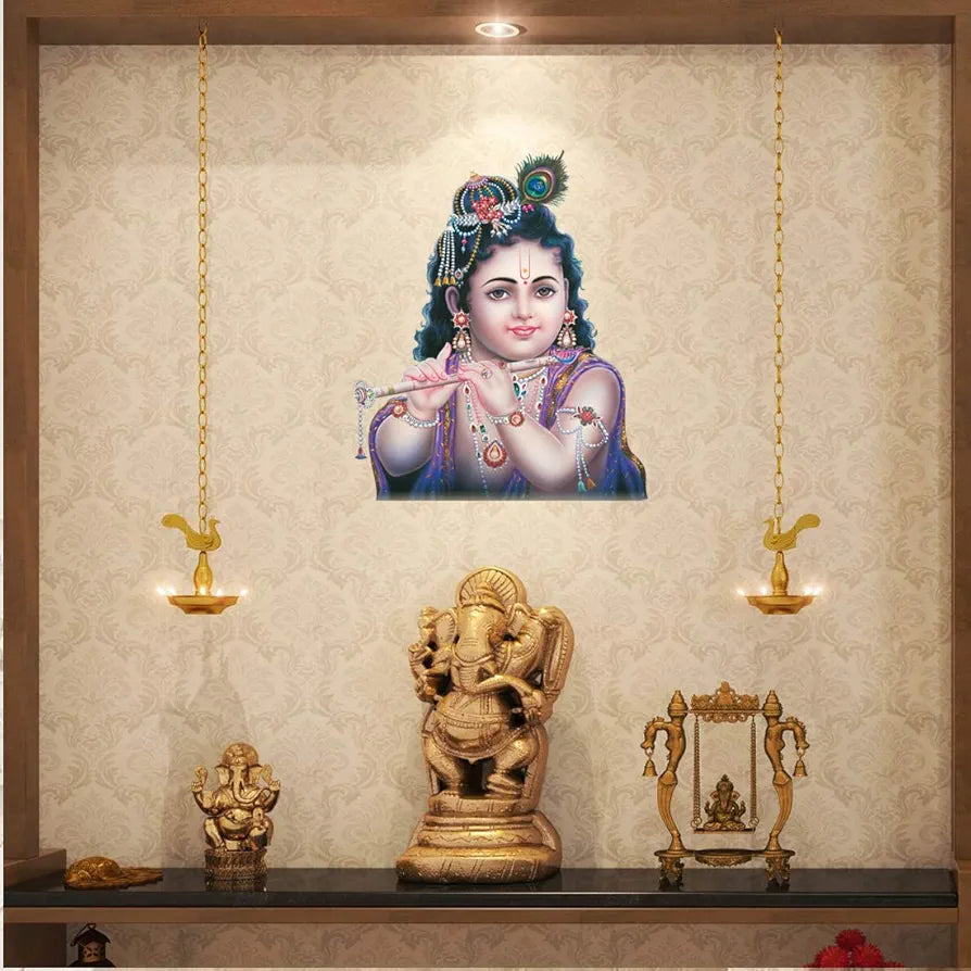 Rangoli White Glossy Vinyl Wall Sticker Premium Self-Adhesive Waterproof Decorative Wall Decal for Bedroom, Living Room, Office & Home Decoration Easy to Apply. Parent-5, Design-17