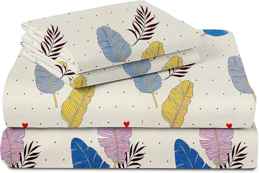 HOMEKART 144 Tc Microfiber Single Bedsheet  with Pillow Cover for Your Home