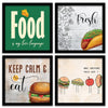 Kotart Paper Photo Frames For Kitchen And Restaurant Food Quotes Set Of 4 Design-21 F