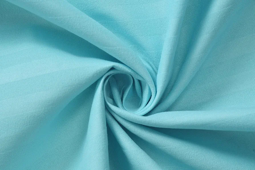 Homefab India 160 TC Stripe Cotton Feel Glace Cotton Elastic Fitted King Size Double Bed Bedsheet with 2 Pillow Covers Fits Upto 6 inches Mattress, Size-72X78 inches, Aqua Blue