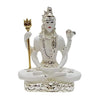 Gold Art India Resin Lord Shiva Idol Bhole Baba Bholenath Hindu God Statue for Pooja Ideal for Gifting Colour White