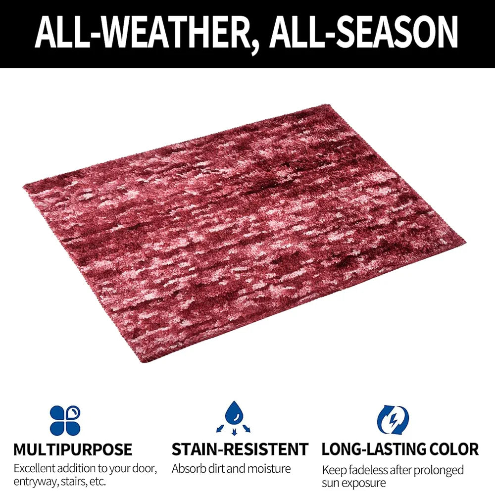 Kuber Industries Multi Riyal Doormat | Microfiber Entrance Mat | Office Entrance Door Mat | Home & Living Door Mat | Maroon | 58 x 40 cm