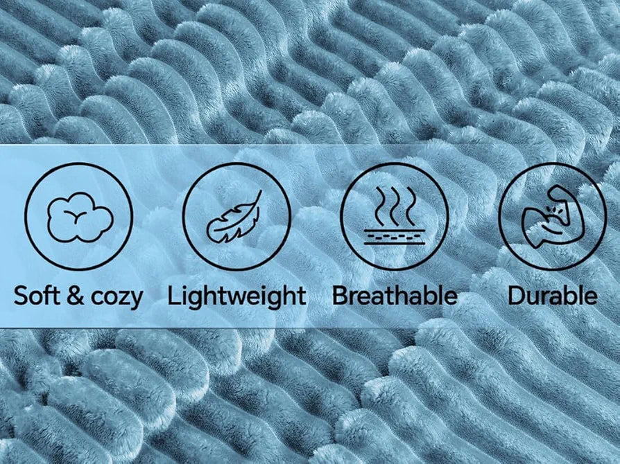 HOMEKART Pencil Pattern Flannel Fleece Sherpa Blanket – 220 x 150 cm, Soft, Plush, Fluffy Season/AC and Mild Winter Reversible Blanket - Single Bed 