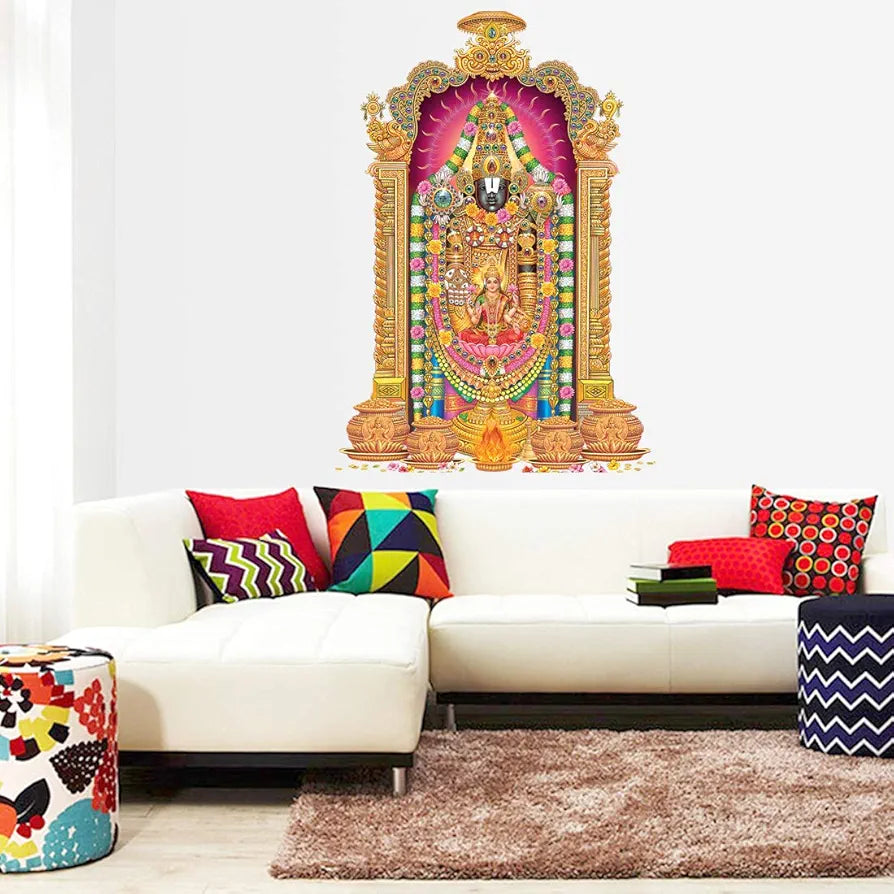 Rangoli White Glossy Vinyl Wall Sticker Premium Self-Adhesive Waterproof Decorative Wall Decal for Bedroom, Living Room, Office & Home Decoration Easy to Apply. Parent-7, Design-14