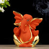 Indicast Resin God Ganpati Gold Plated Ganesha Idol for Car Dashoboard & Home and Office Decor