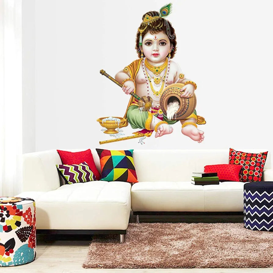 Rangoli White Glossy Vinyl Wall Sticker Premium Self-Adhesive Waterproof Decorative Wall Decal for Bedroom, Living Room, Office & Home Decoration Easy to Apply. Parent-7, Design-17