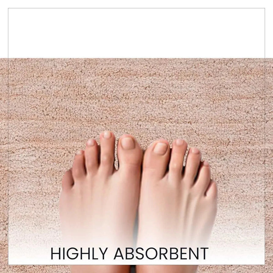 SASHAA WORLD Set of 2 Microfiber Bathmat 