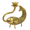 The Advitya Brass Fish Candle Stand