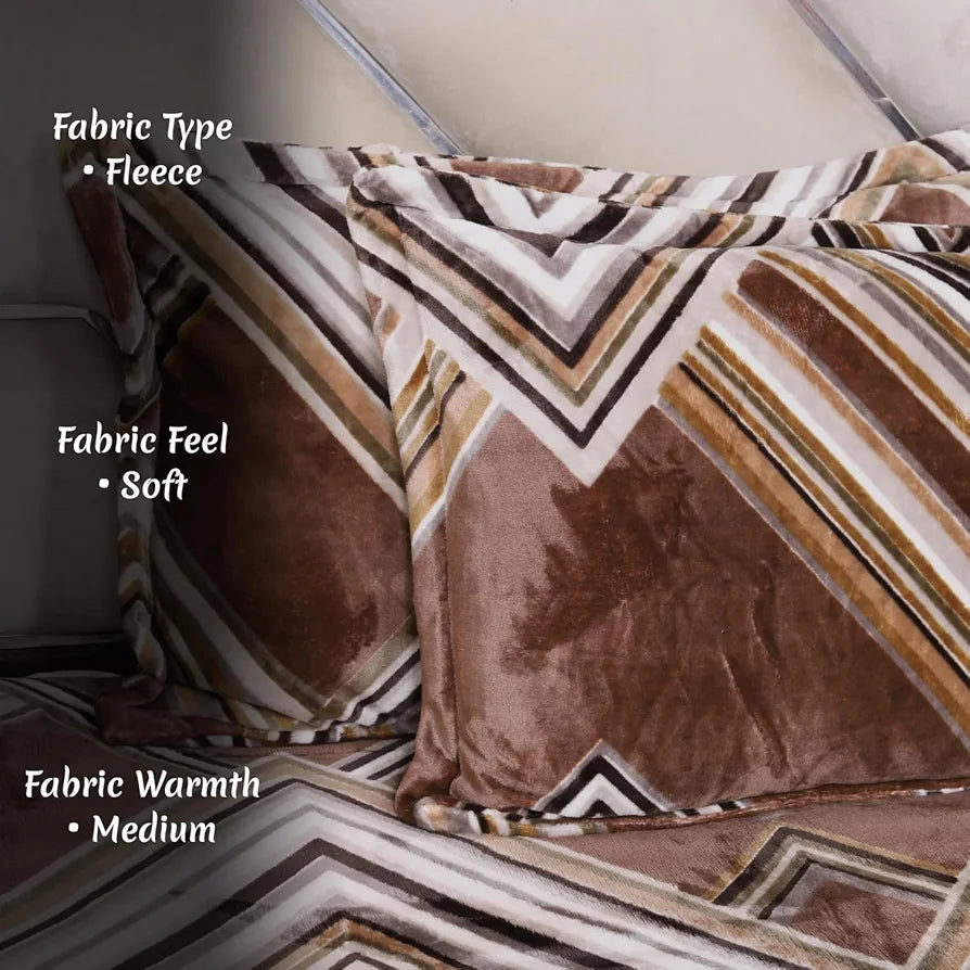 Cloth Fusion Warm Winter Bedsheet for Double Bed King Size with 2 Pillow Covers, Cozy Woolen Bedsheets for Double Bed 