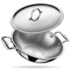 Stahl Artisan Triply Stainless Steel Kadhai With Lid, Kadai for Cooking | Induction & Gas Stove Compatible | 0.8 L | 16 Cm