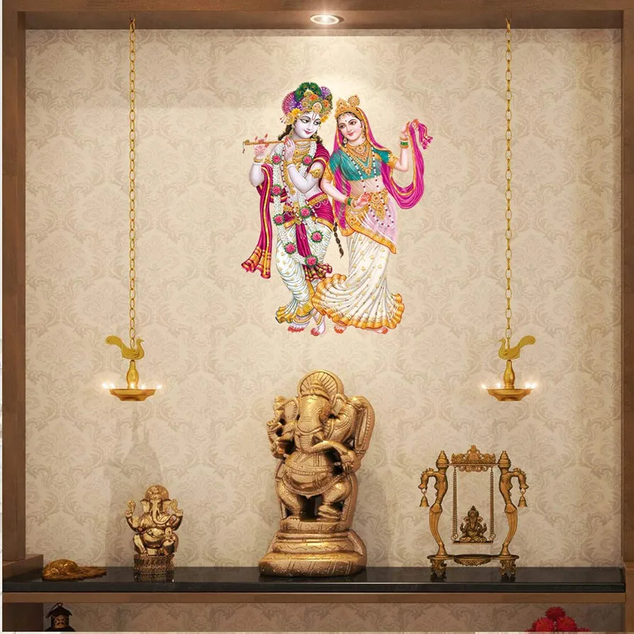 Rangoli White Glossy Vinyl Wall Sticker Premium Self-Adhesive Waterproof Decorative Wall Decal for Bedroom, Living Room, Office & Home Decoration Easy to Apply. Parent-5, Design-19