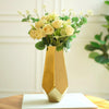 Behoma Designer Stainless Steel Prism Glow Flower Vase Golden Flowers not Included